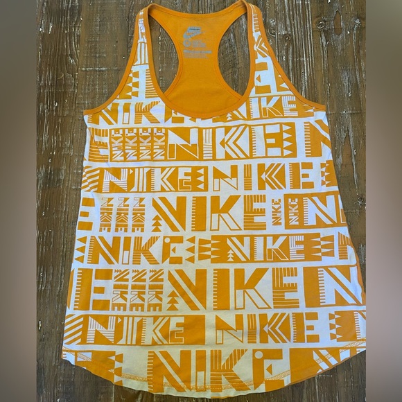 Nike Tops Nike Womens Loose Fit Tank Top Orange And White Size Medium Poshmark